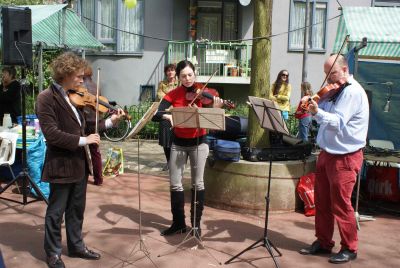 Geveltuinendag: Dvorak Terzet met collega's Jeroen van der Wel + Ziva Altman! Evert Sillem, alt