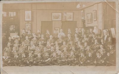 vioolklas ergens in de Verenigde Staten, rond 1880