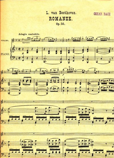 Uit de bibliotheek van Oskar back: Beethoven - Romance in F