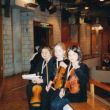 Nora, Jorinde Gray en Janine Su na een optreden in het Utrechtse Vredenburg