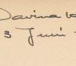Handtekening van de beroemde vioollerares Davina van Wely