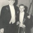 Dirigent Otto Klemperer met violist Yehudi Menuhin