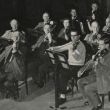 De eerste violisten met concertmeester Jan Damen