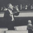 Bruno Walter: concert met het orkest: het Haagse gebouw voor Kunsten en Wetenschappen
