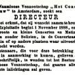 Advertentie ten behoeve van het zoeken naar een directeur voor de N. V. Het Concertgebouw
