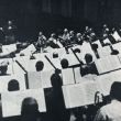 Vanaf deze plaats ziet de Tuba&iuml;st het orkest en de dirigent