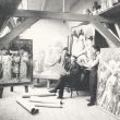 Atelier van Vader Mengelberg (zittend), links van hem Otto Mengelberg, rechts Joseph Mengelberg