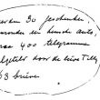 Kleine aantekening van de hand van Mengelberg