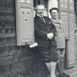 Mr. R. van Rees met Mengelberg op de Chasa