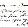 Handschrift Igor Strawinsky
