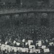 Willem Mengelberg dirigeert in het Concertgebouw te Amsterdam