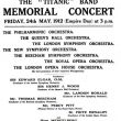 1912, 24 mei: Programma 'Memorial concert'