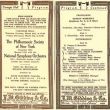Programma van The Philharmonic Society of New York. Dirigent: Willem Mengelberg
