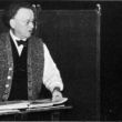 Tijdens een repetitie met de violist Yehudi Menuhin
