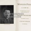 Programmaboekje van het Mahler-Feest 1920 te Amsterdam. Links dirigent Willem Mengelberg