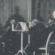 v.l.n.r. Nielsen, Von Brucken Fock, Julius en Engelbert R&ouml;ntgen in het Deense Fugslang
