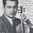 Josef Gingold. Foto met opdracht aan Maurice Solway