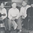 v.l.n.r. Jascha Heifetz, Arthur Rubinstein, Gregor Piatigorsky