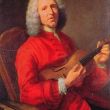 Schilderij voorstellende de componist Rameau geschilderd door Chardin