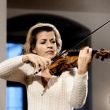 De Duitse violiste Anne-Sophie Mutter tijdens een repetitie