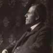 Componist Gustav Mahler gefotografeerd in oktober 1909 door W. A. van Leer in het Concertgebouw