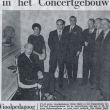 1962, 21 november: Oskar Back, Renske Morks, de beeldhouwster, Stuurop, Noske, Krebbers, Olof, Kooke